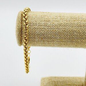 Vintage Gold Tone Chain Link Bracelet with Large Clasp
